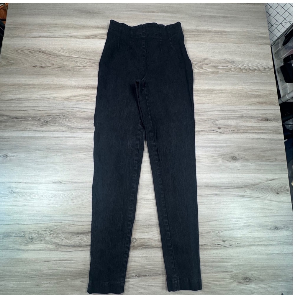 Vintage 90s Tall Girl High Waisted Black Skinny Jeans Y2K Grunge Size 11‎ Y2K